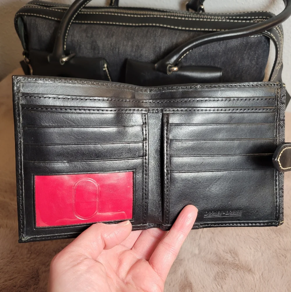 Dooney & Bourke Black and Gray Shoulder Bag Set